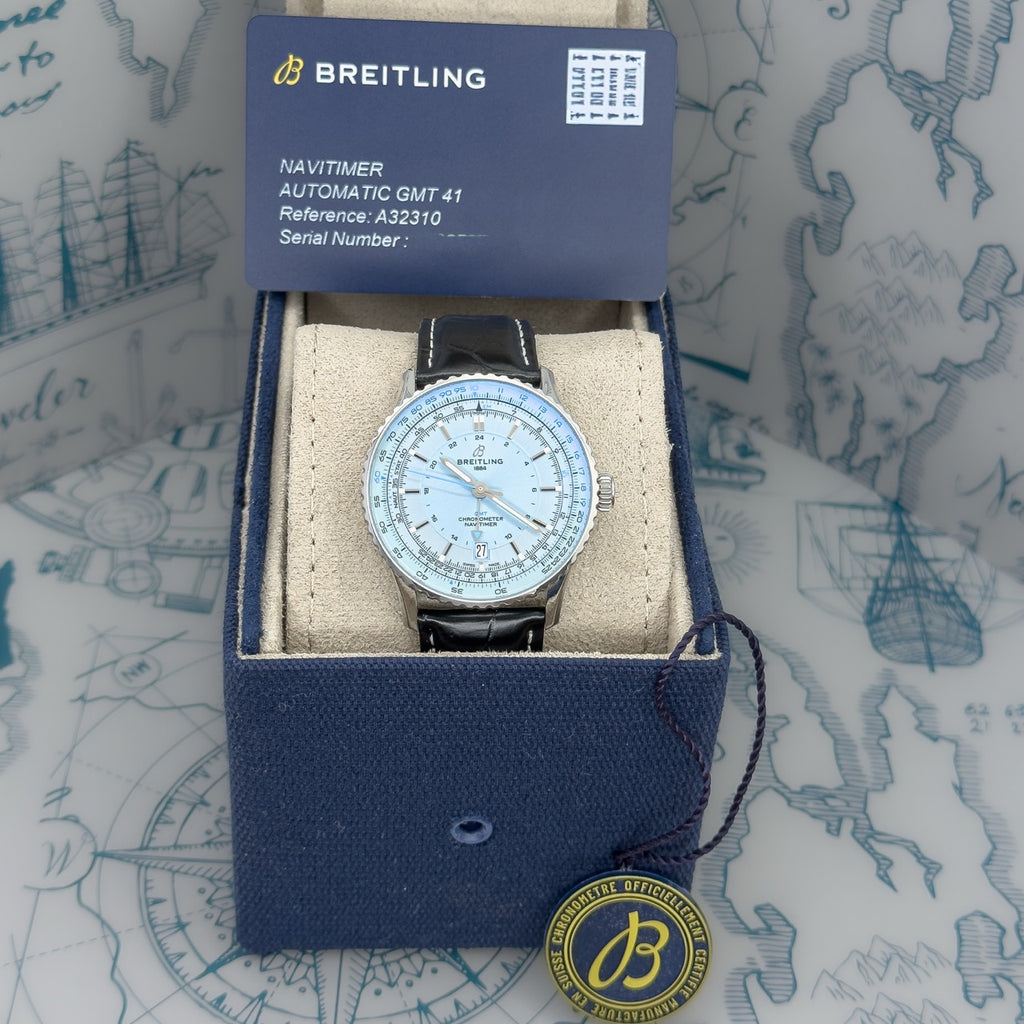 Breitling Navitimer 41 Ice Blue Dial – Full Set 2025 – Ref A32310171C1P1