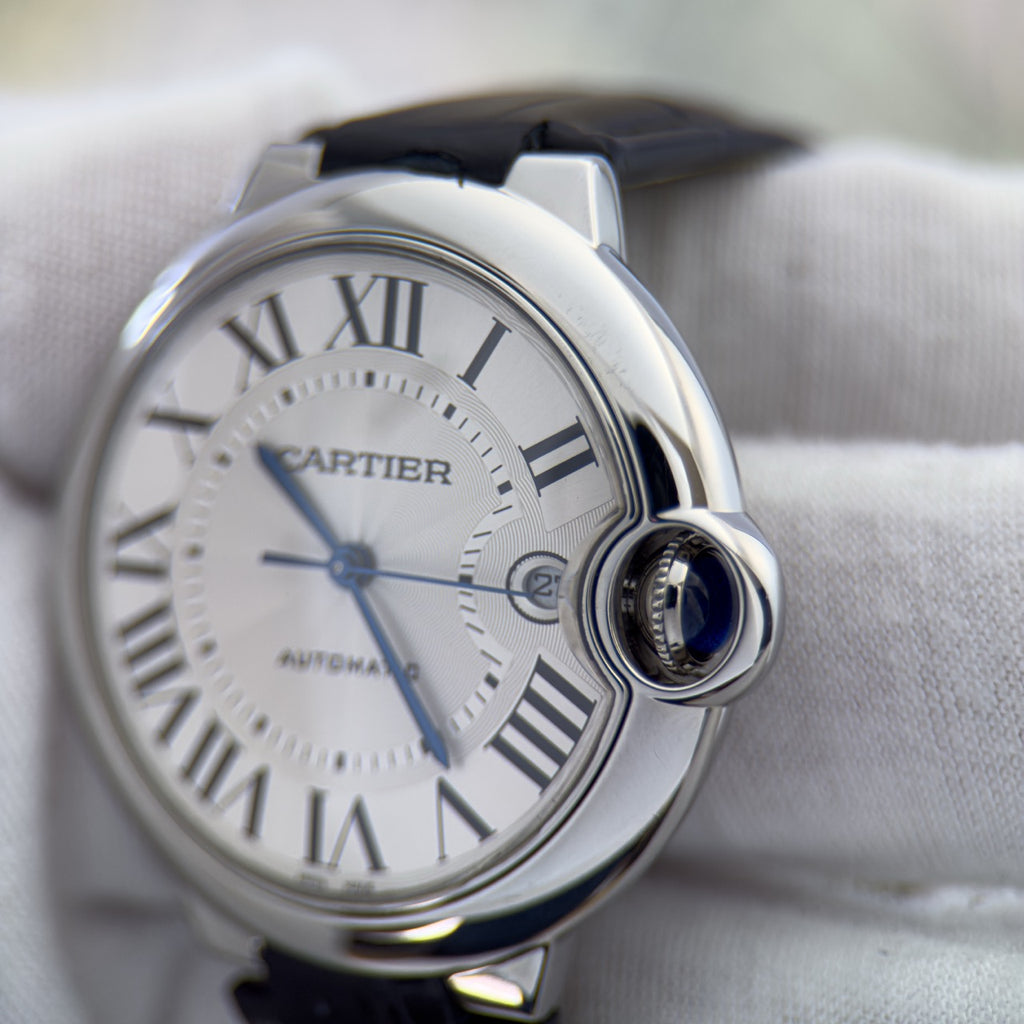Cartier Ballon Bleu WSBB0039 40mm Silver Dial Stainless Steel Box & Papers