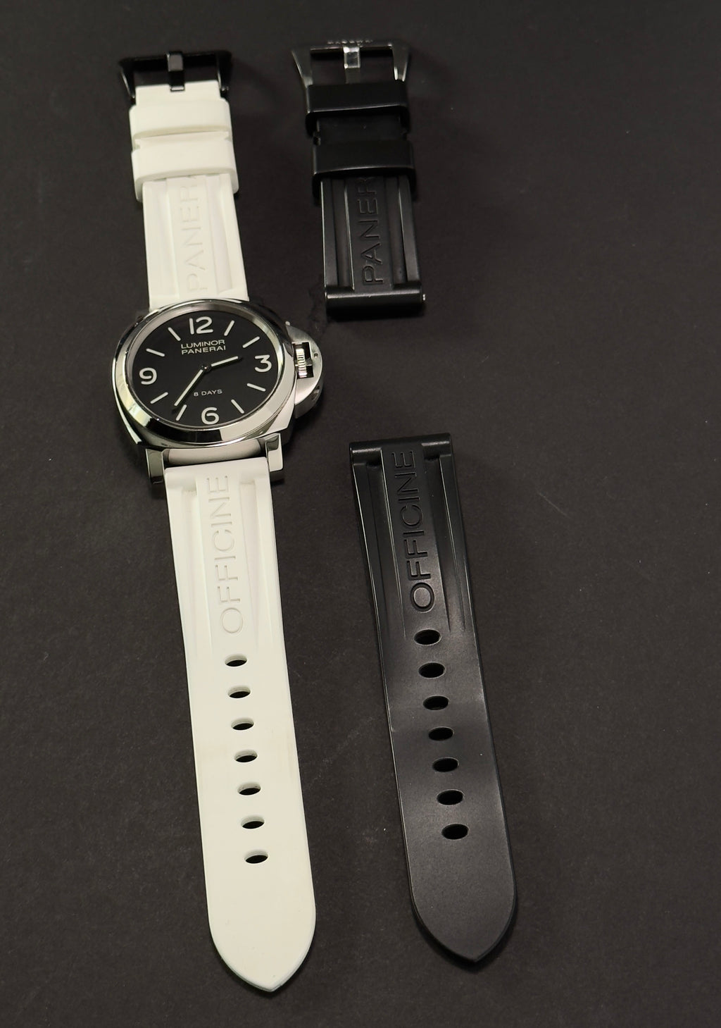 Pre-owned Panerai Luminor 44mm 8 Days PAM00560 steel black complete set — The Crown & Crystal Chandler AZ