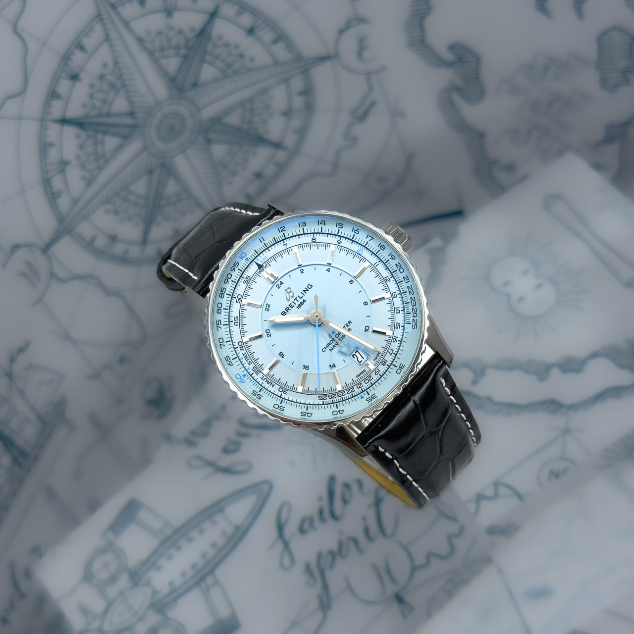 Breitling Navitimer 41 Ice Blue Dial – Full Set 2025 – Ref A32310171C1P1