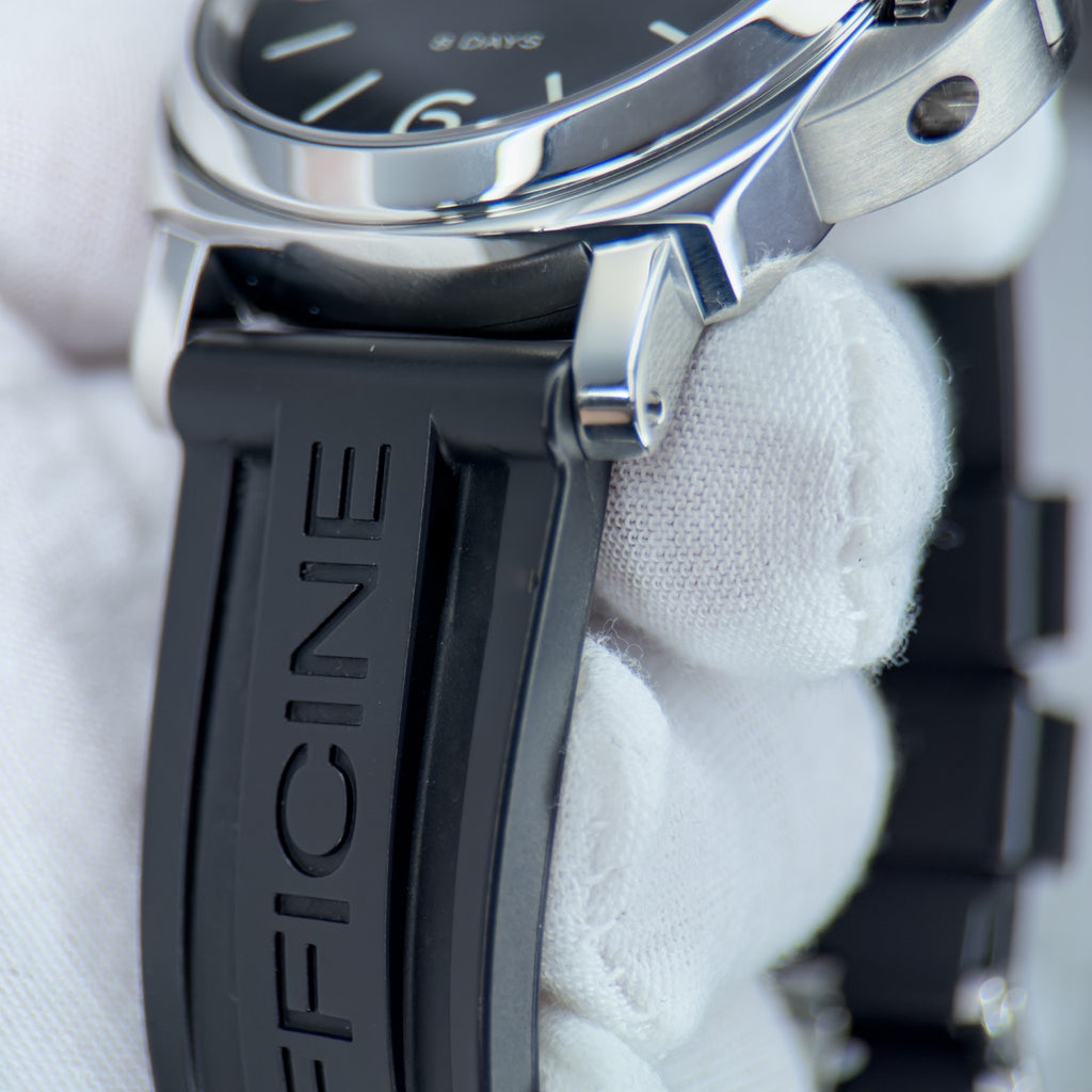 Pre-owned Panerai Luminor 44mm 8 Days PAM00560 steel black complete set — The Crown & Crystal Chandler AZ