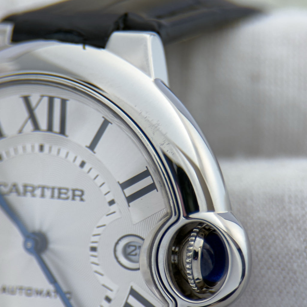 Cartier Ballon Bleu WSBB0039 40mm Silver Dial Stainless Steel Box & Papers