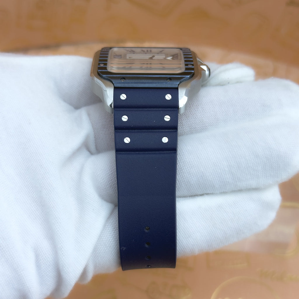 Pre-owned Cartier Santos de Cartier Large WSSA0047 full set 2023 warranty to 2031 — The Crown & Crystal Chandler AZ