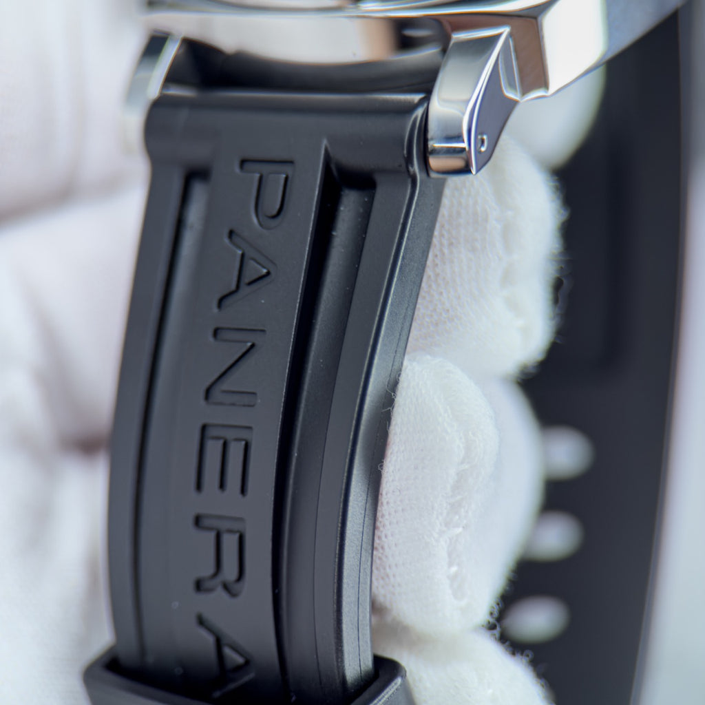 Pre-owned Panerai Luminor 44mm 8 Days PAM00560 steel black complete set — The Crown & Crystal Chandler AZ