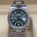 2025 Rolex Datejust 36mm 126200 Oyster Mint Green Dial. Full Set Incl white tag
