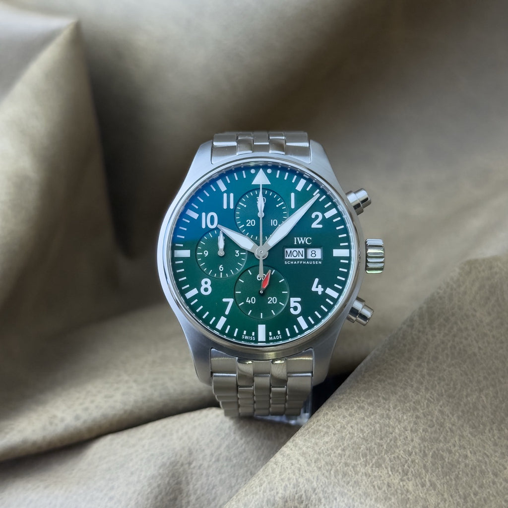 IWC Pilot's Watch Chronograph 43 — Green Dial — Ref. IW378006 — 2023 — Full Set — Extended Warranty to 2031