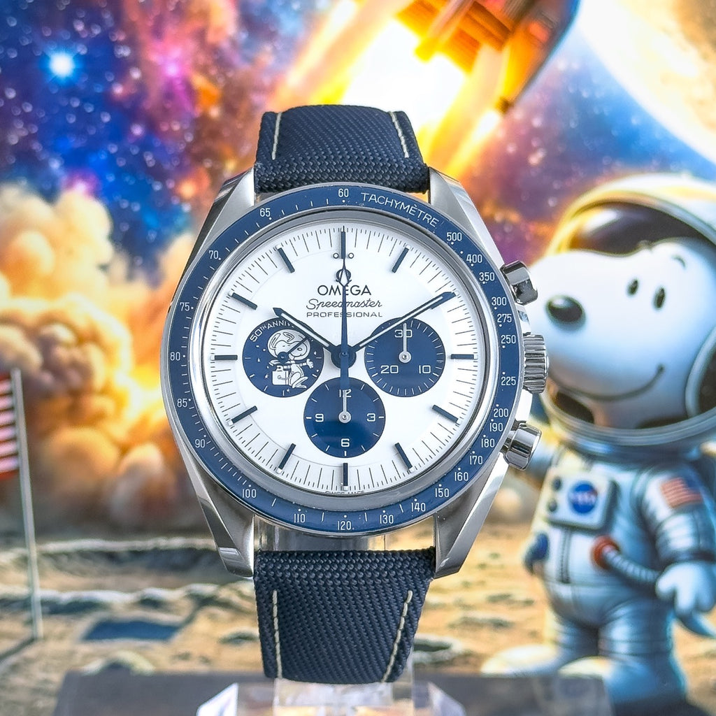 Omega Speedmaster “Silver Snoopy Award” 50th Anniversary – Ref. 310.32.42.50.02.001 Box + Papers