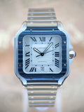 Pre-owned Cartier Santos de Cartier Large WSSA0047 full set 2023 warranty to 2031 — The Crown & Crystal Chandler AZ