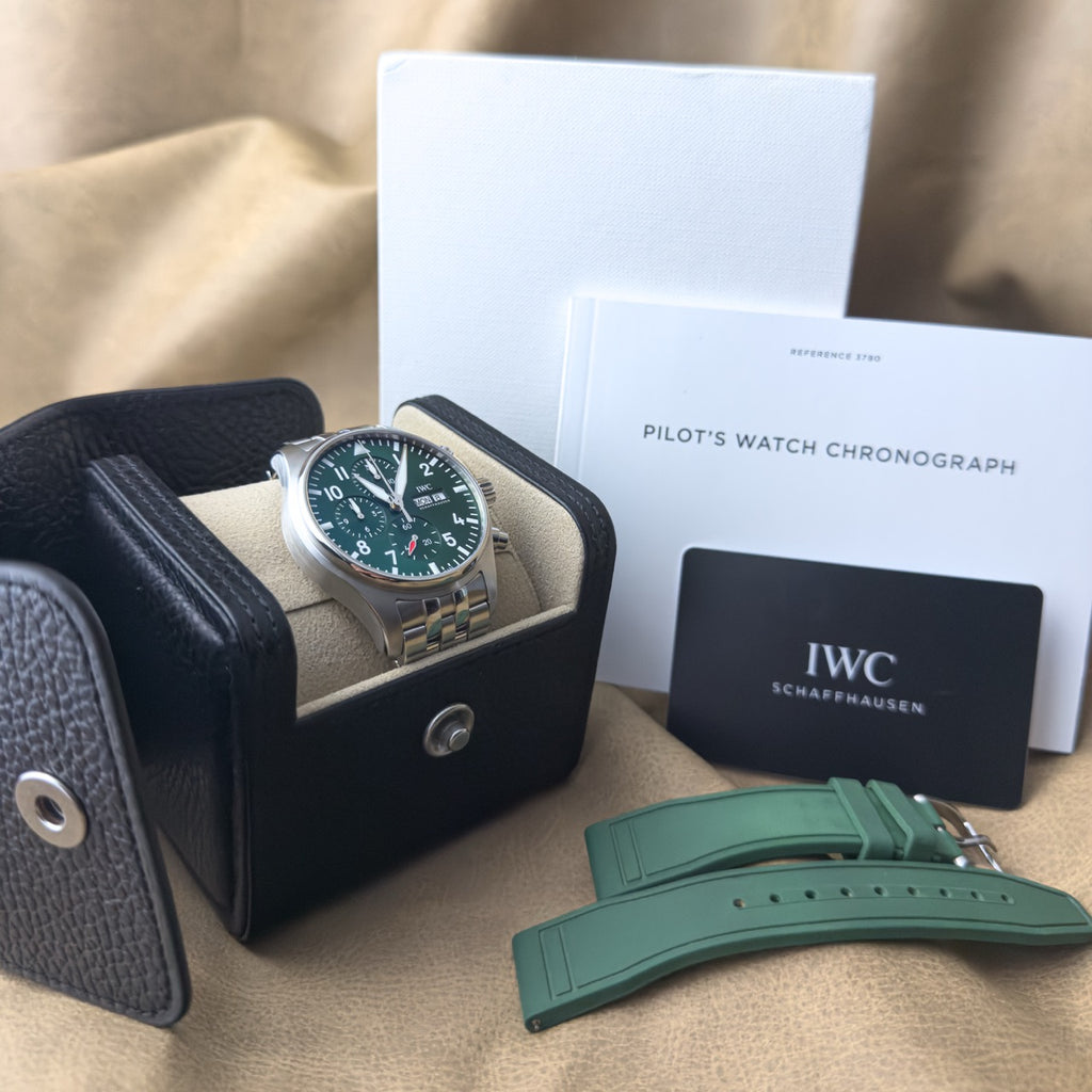 IWC Pilot's Watch Chronograph 43 — Green Dial — Ref. IW378006 — 2023 — Full Set — Extended Warranty to 2031