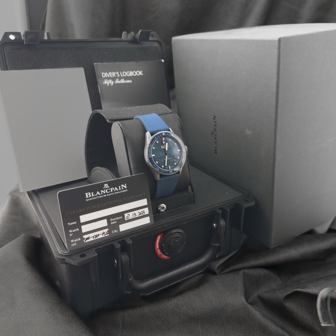 Blancpain Fifty Fathoms Bathyscaphe — Grey Ceramic — Ref. 5000-0240-052A — 2023 — Full Set
