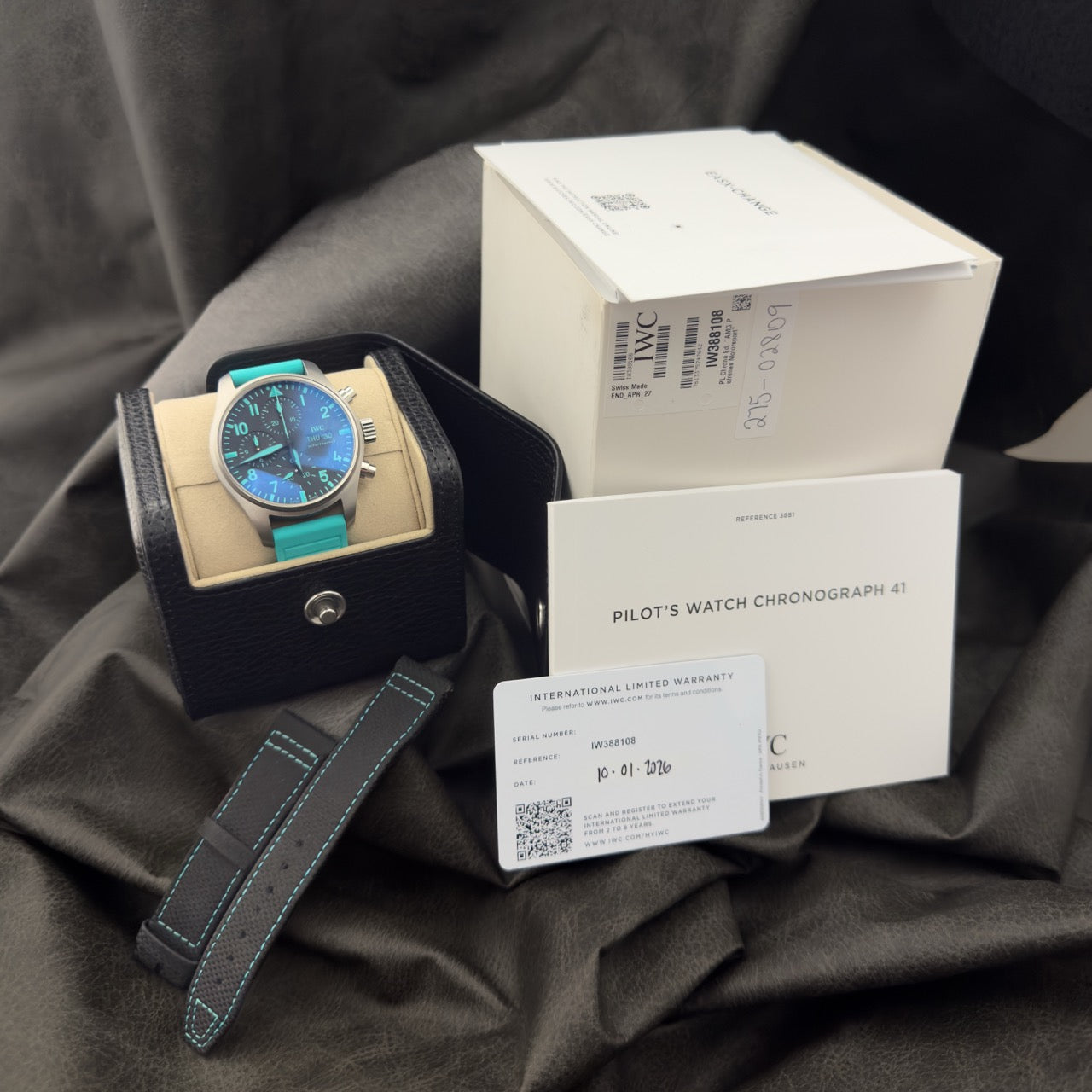 IWC Pilot's Watch Chronograph 41 Mercedes-AMG Petronas Formula One Team — Ref. IW388108 — January 2026 — Full Set — Warranty to 2034