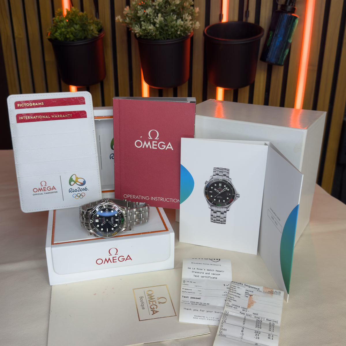 Pre-owned Omega Seamaster Diver 300M Rio 2016 Limited Edition Ref. 522.30.41.20.01.001 — The Crown & Crystal Chandler AZ