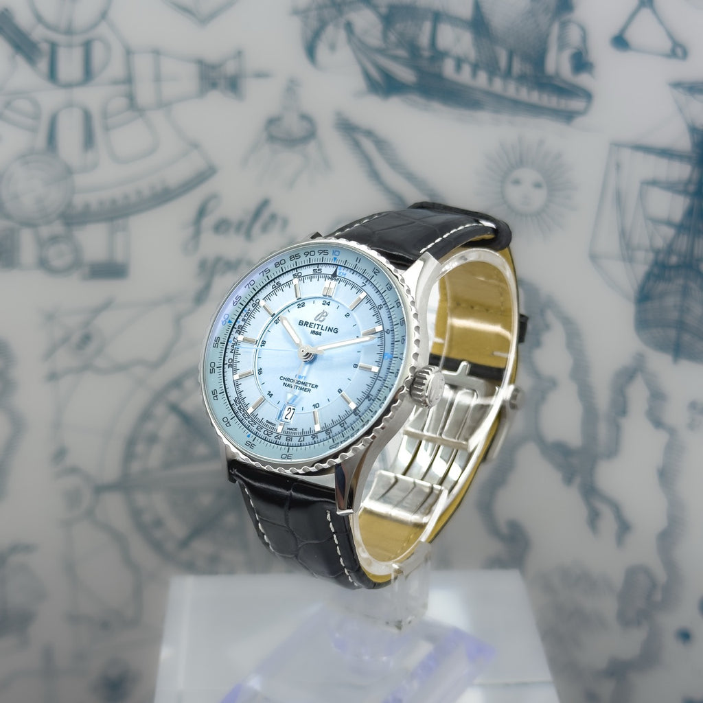 Breitling Navitimer 41 Ice Blue Dial – Full Set 2025 – Ref A32310171C1P1
