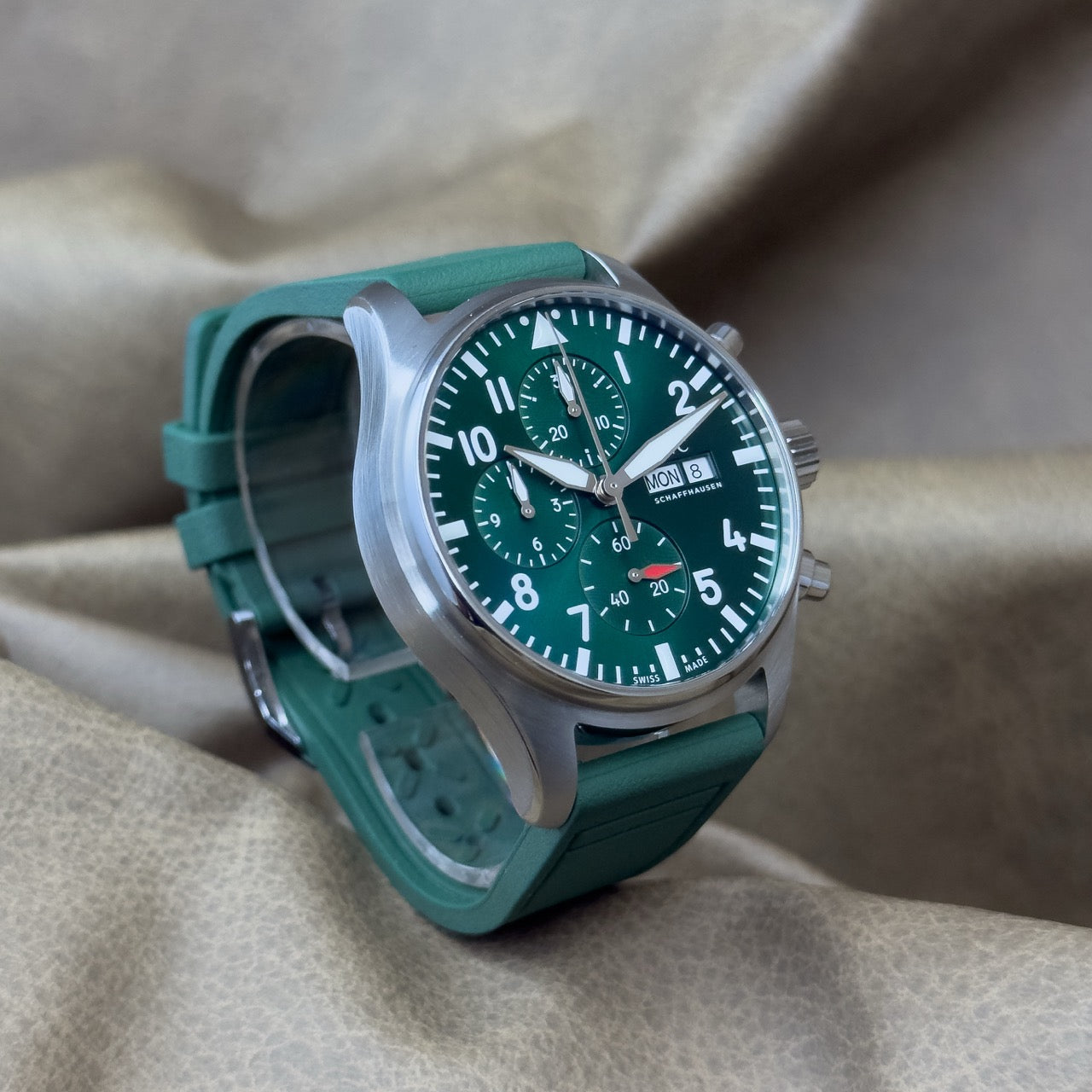 IWC Pilot's Watch Chronograph 43 — Green Dial — Ref. IW378006 — 2023 — Full Set — Extended Warranty to 2031