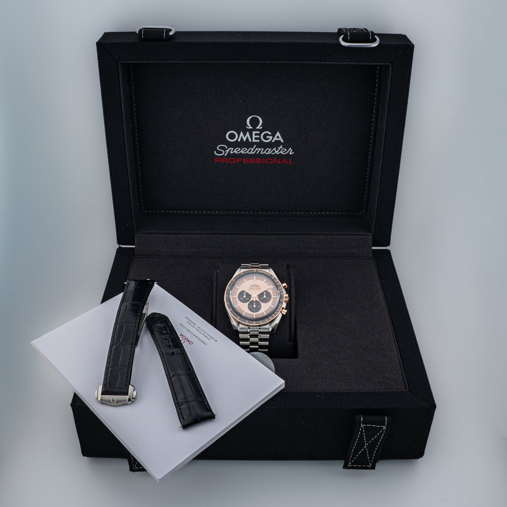 Omega Speedmaster Moonwatch Professional — Steel and Sedna Gold Ref. 310.23.42.50.99.001 — Full Set