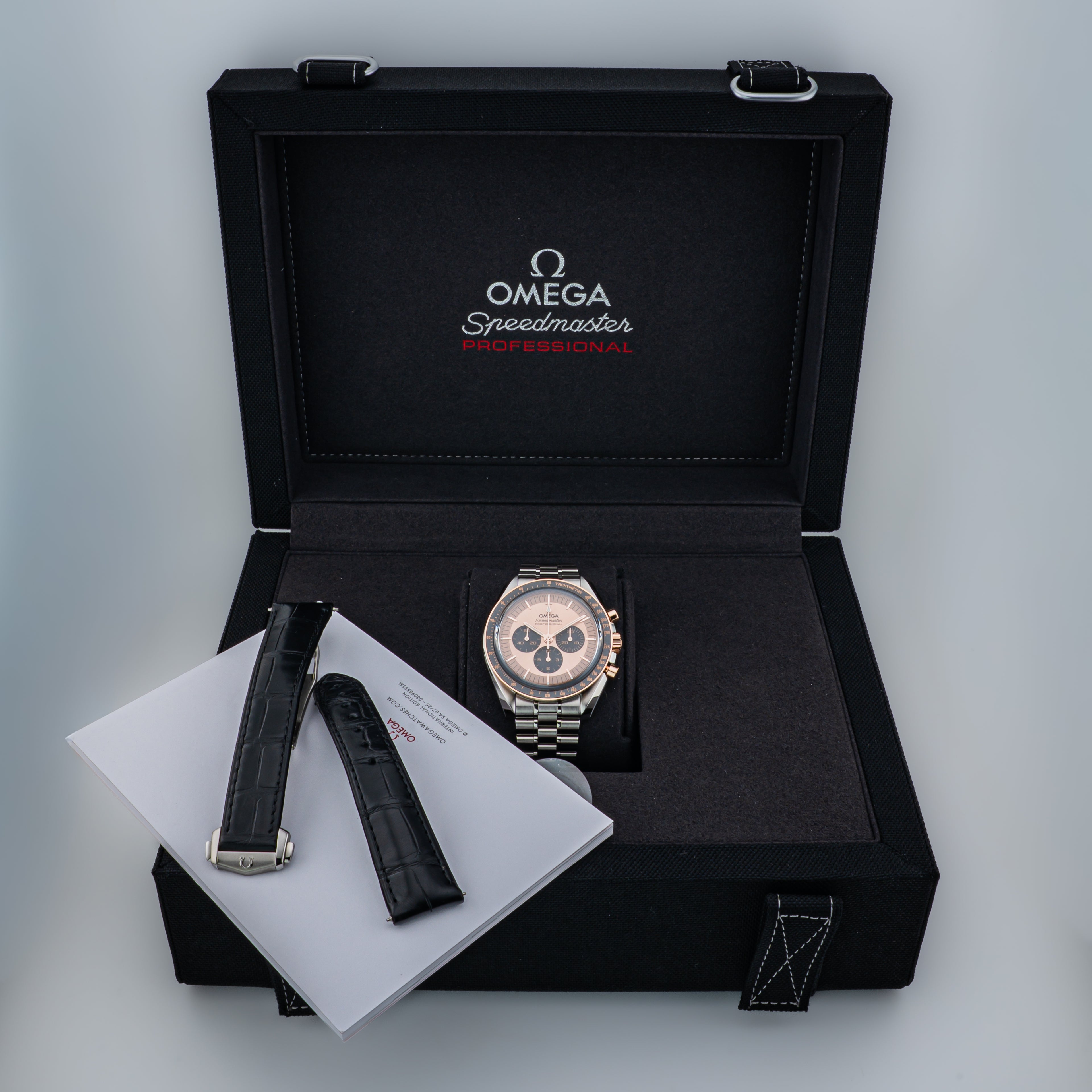 Omega Speedmaster Moonwatch Professional — Steel and Sedna Gold Ref. 310.23.42.50.99.001 — Full Set