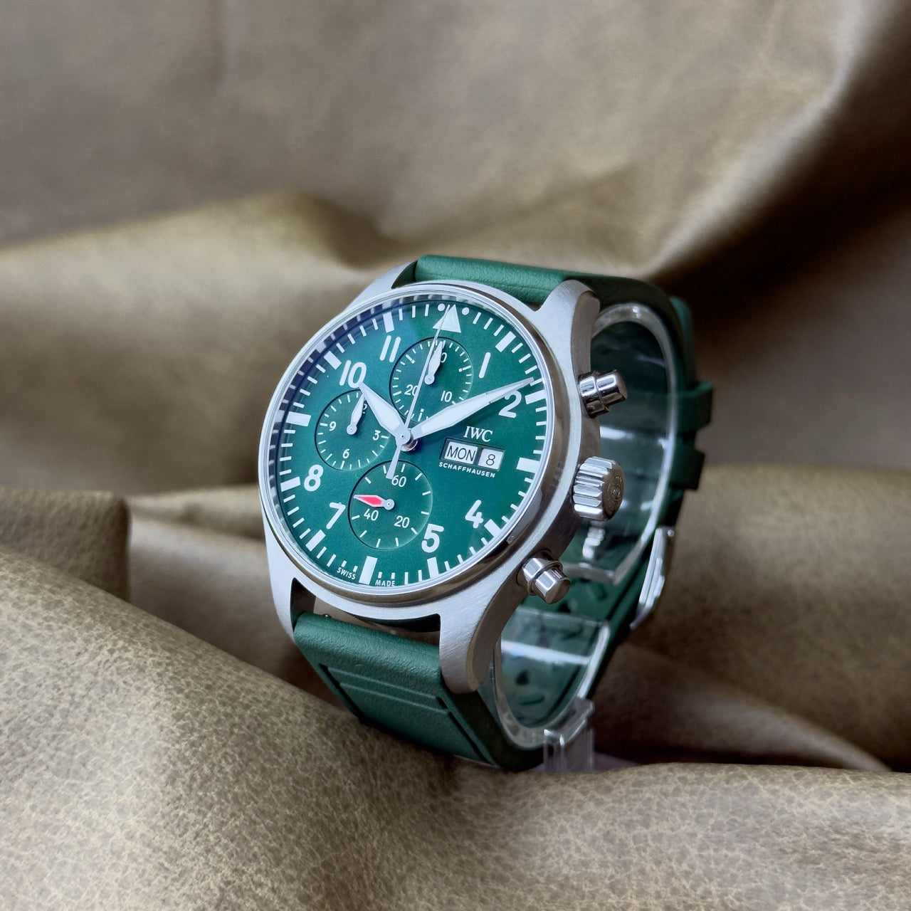 IWC Pilot's Watch Chronograph 43 — Green Dial — Ref. IW378006 — 2023 — Full Set — Extended Warranty to 2031