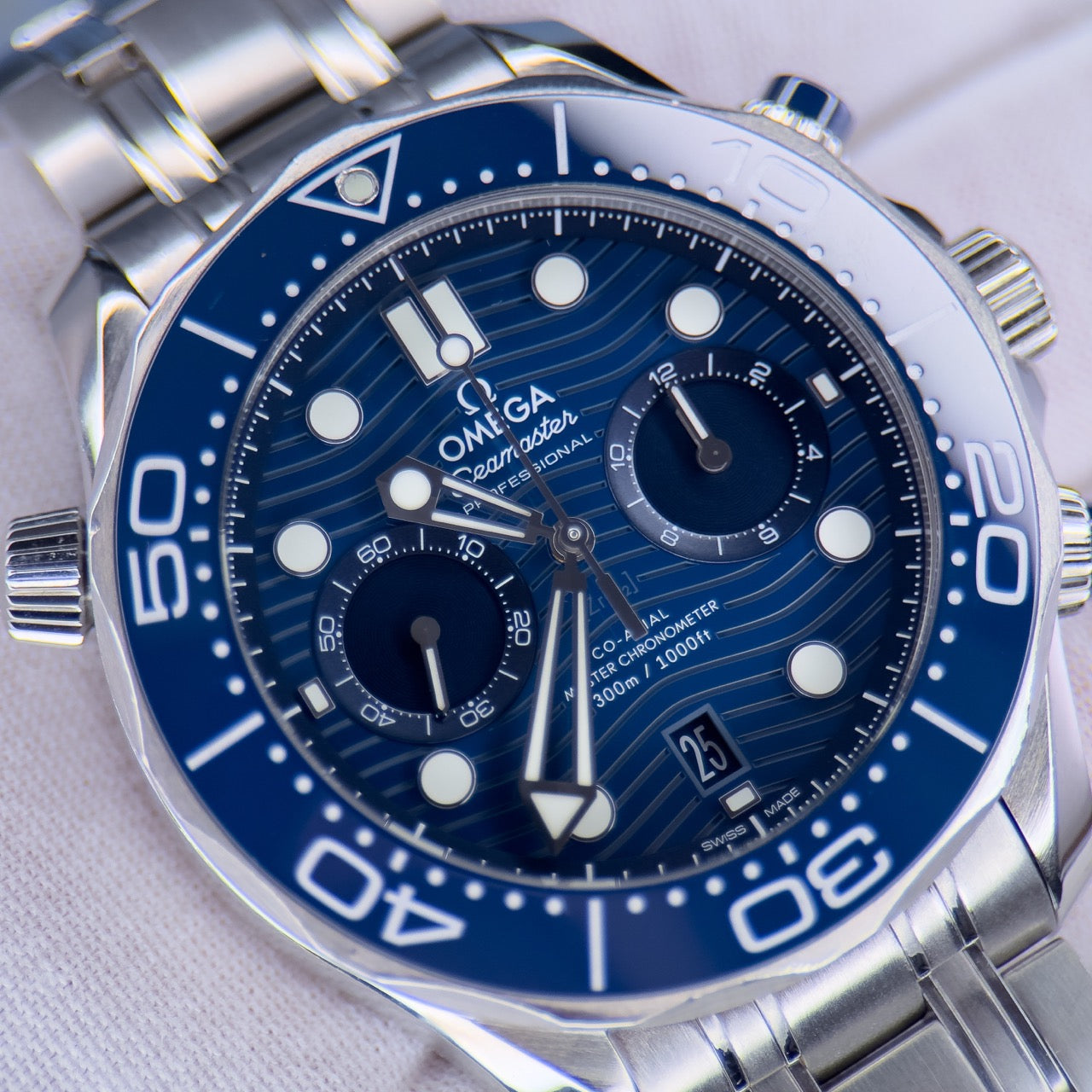 Omega Seamaster Diver 300m Chronograph 44 210.30.44.51.03.001 Blue Dial