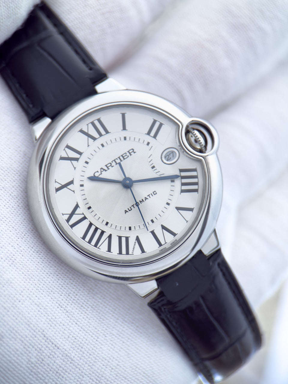 Cartier Ballon Bleu WSBB0039 40mm Silver Dial Stainless Steel Box & Papers