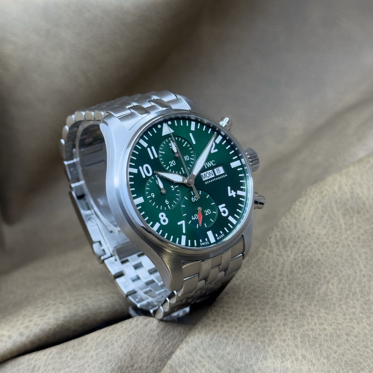 IWC Pilot's Watch Chronograph 43 — Green Dial — Ref. IW378006 — 2023 — Full Set — Extended Warranty to 2031