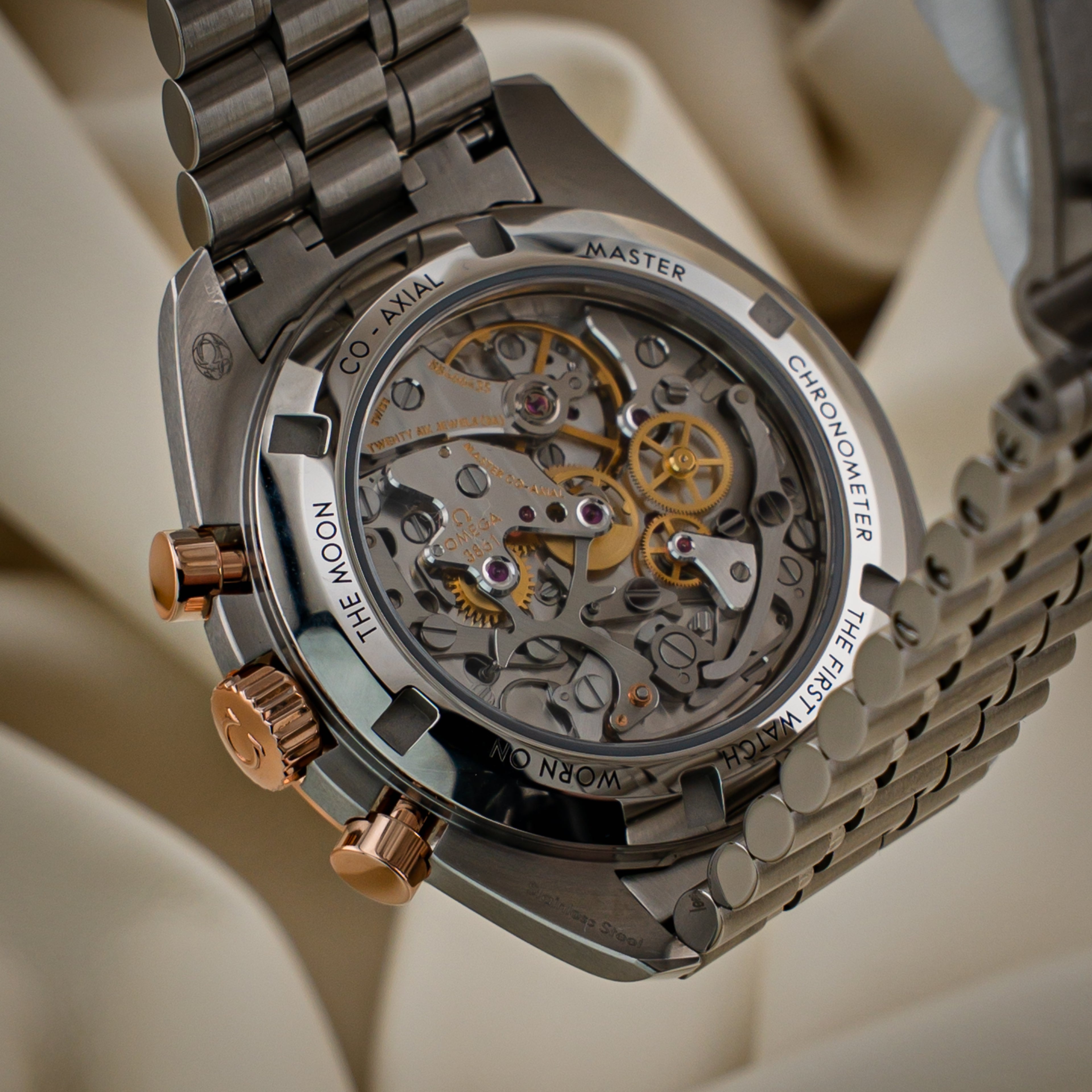 Omega Speedmaster Moonwatch Professional — Steel and Sedna Gold Ref. 310.23.42.50.99.001 — Full Set