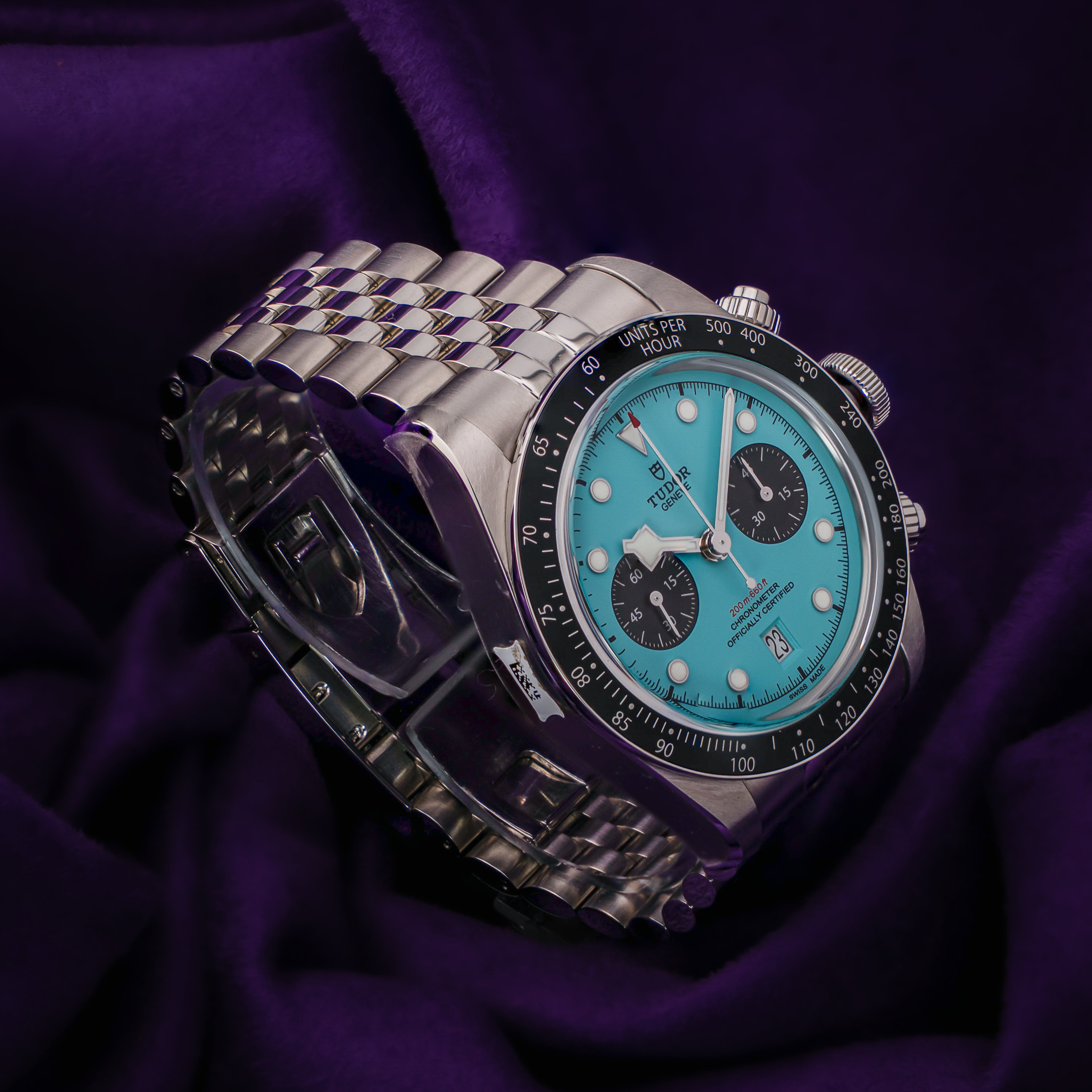 Tudor Black Bay Chrono “Flamingo Dial” Turquoise Dial M79360N-0024