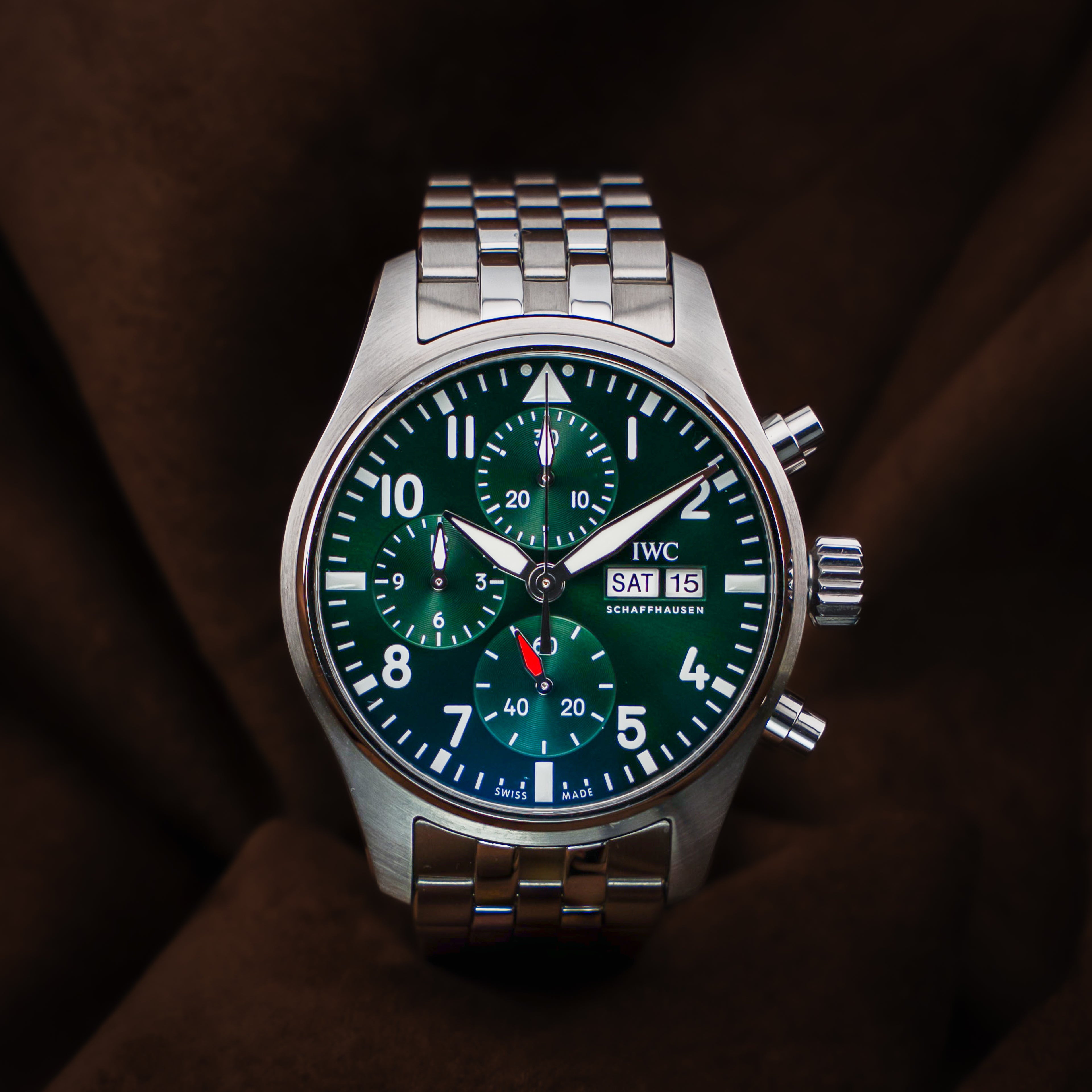 IWC Pilot's Watch Chronograph 41MM - Green Dial - Ref. IW388104 - 2022 - Full Set