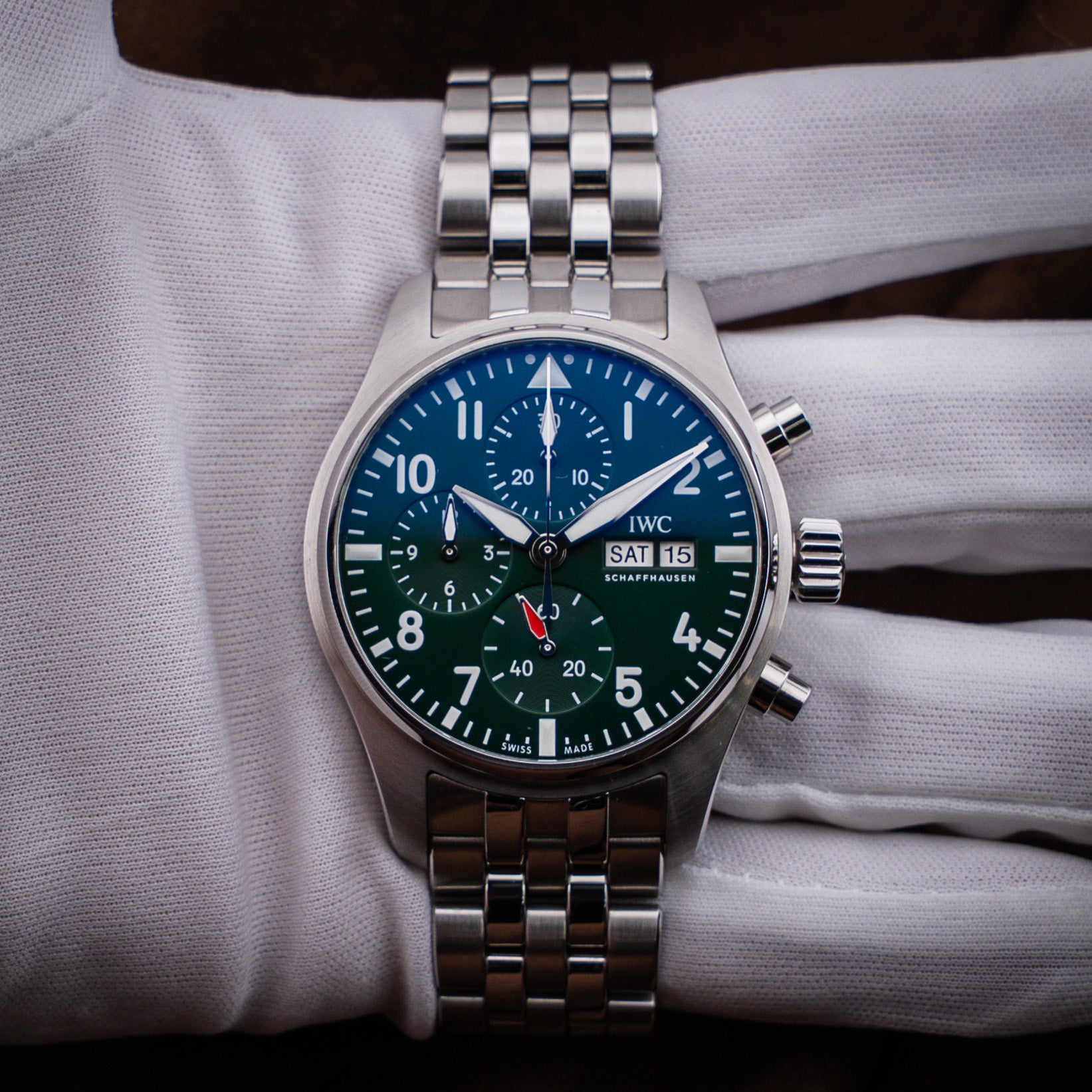 IWC Pilot's Watch Chronograph 41MM - Green Dial - Ref. IW388104 - 2022 - Full Set