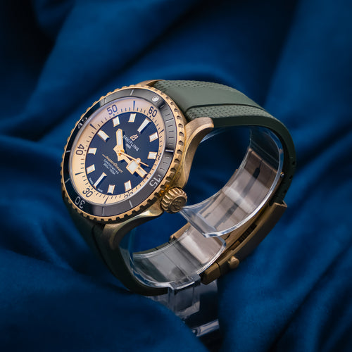 Breitling Superocean Green Dial Bronze 42mm Box & Papers -  N17375201L1S1
