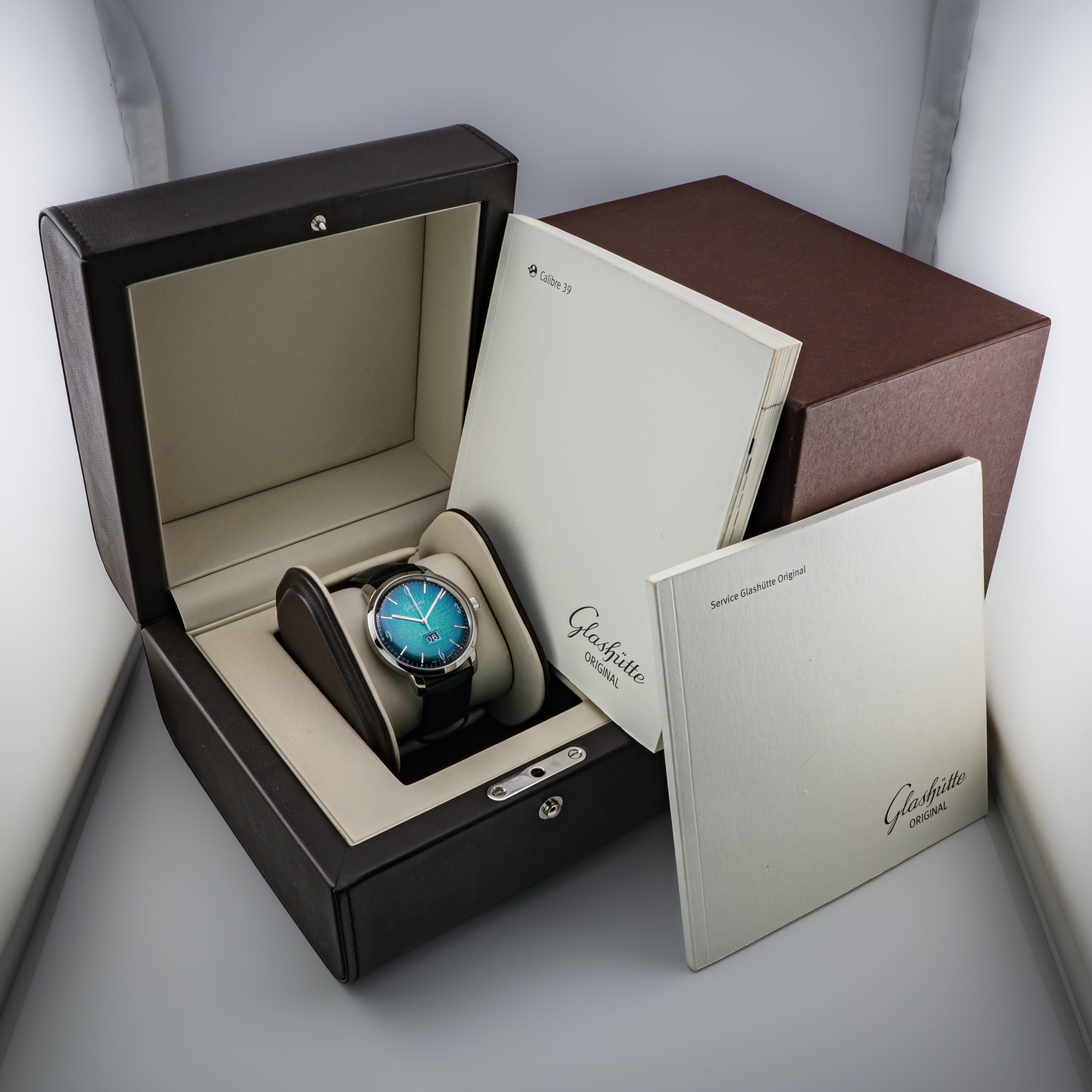 Glashütte Original Sixties Panorama Date — Green Dial — Ref. 2-39-47-04-02-04 — 2018 — Box & Papers