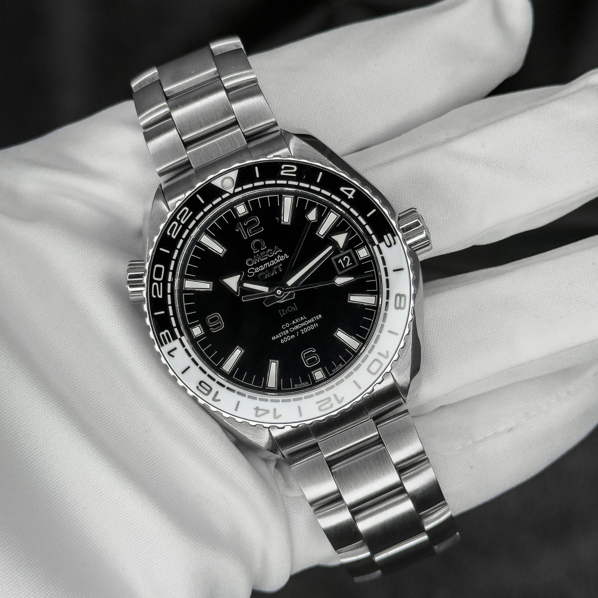 Pre-owned Omega Seamaster Planet Ocean 600M GMT Ref. 215.30.44.22.01.001 — The Crown & Crystal Chandler AZ