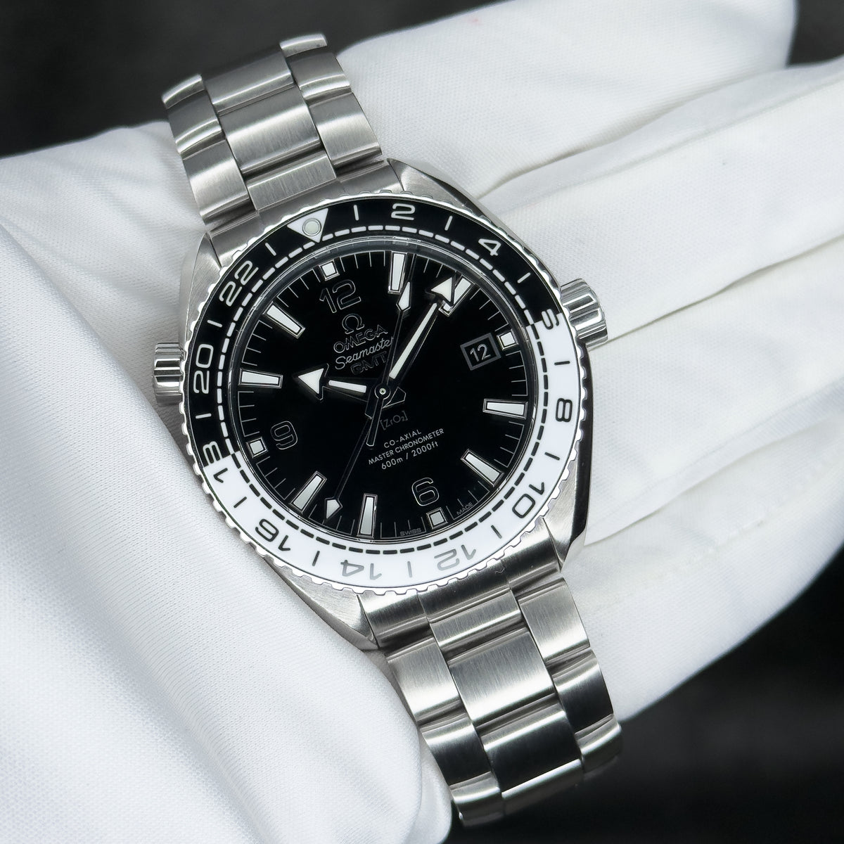 Pre-owned Omega Seamaster Planet Ocean 600M GMT Ref. 215.30.44.22.01.001 — The Crown & Crystal Chandler AZ